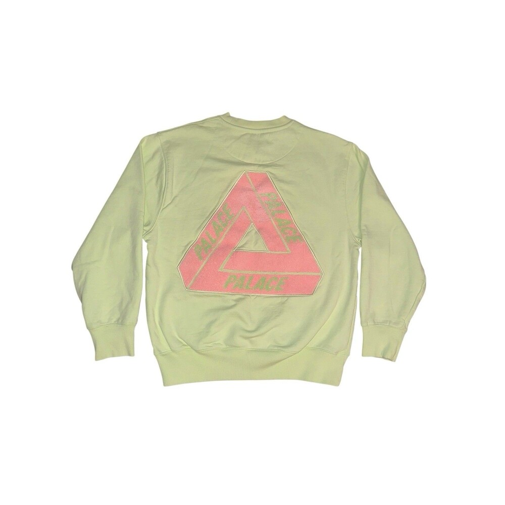Palace Fleece Tri-Ferg Crew Mojito Sz L Lime/Pastel Green Pink Skateboards Skate